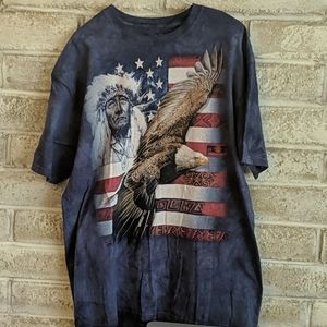 The Mountain Chief and Eagle Blue Tie Dye Size XL
